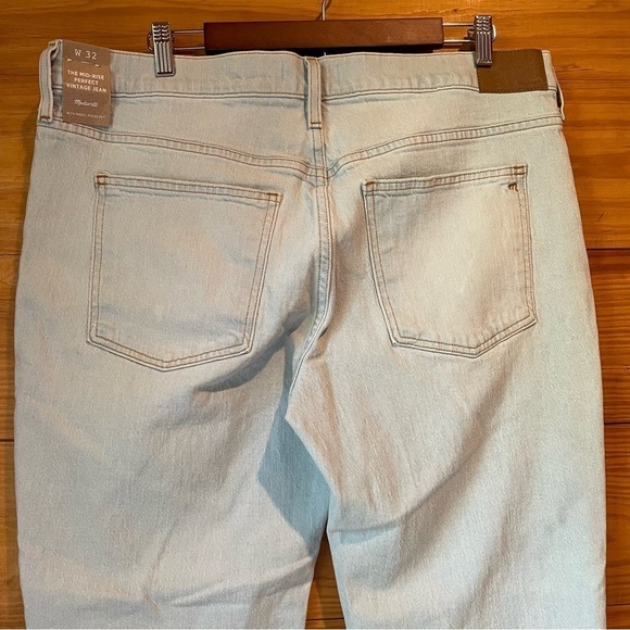 Madewell The Mid Rise Perfect Vintage Jean in Fitzgerald Wash 32 Plus Size NWT - Picture 7 of 16